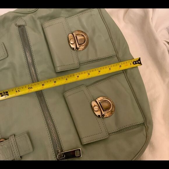 Marc Jacobs handbag Leather Green double handles front pockets - Picture 15 of 16